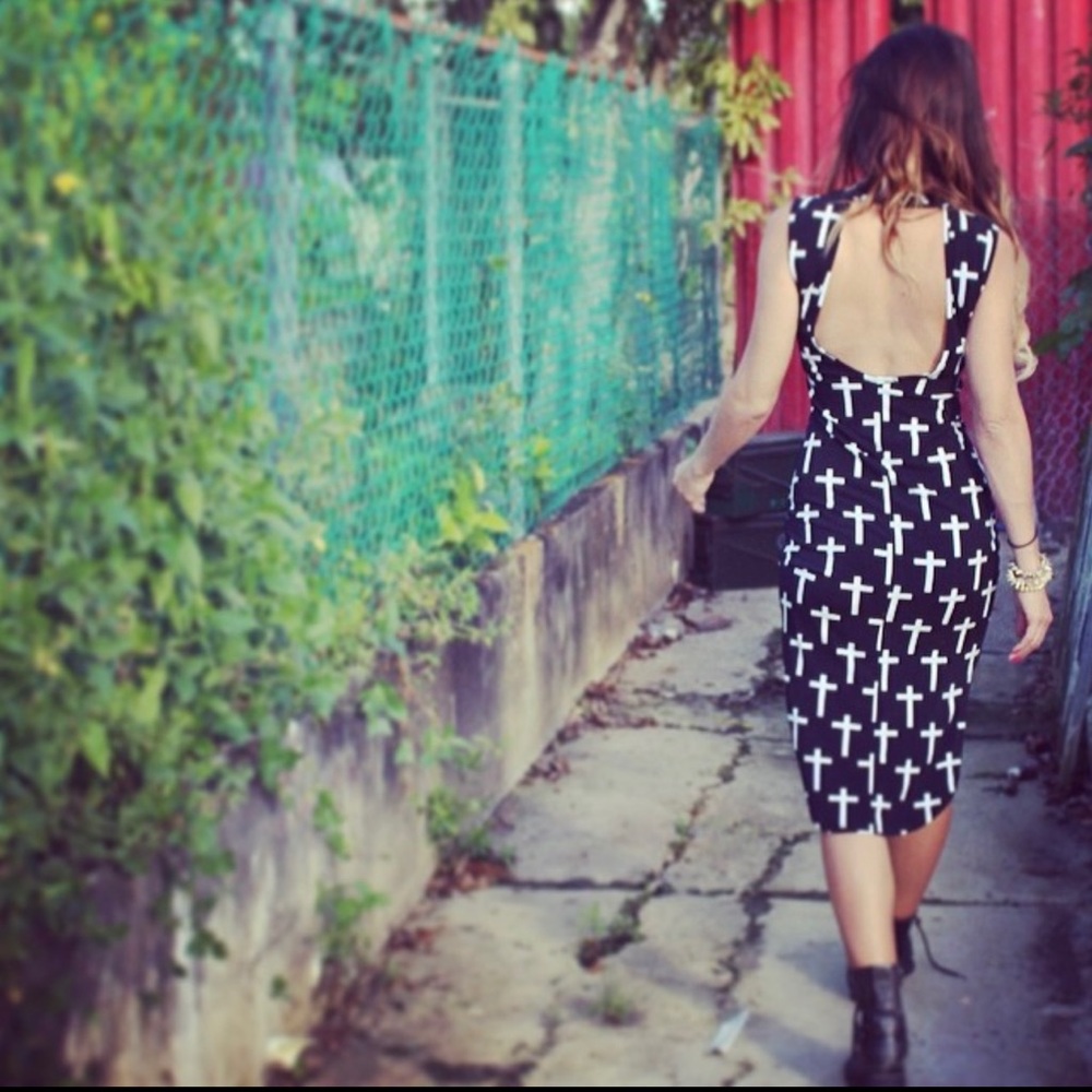 High-Low turtleneck dress